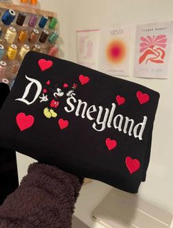 Embroidered Disneyland Valentine's Sweatshirt Set