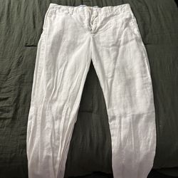 MENS PANTS POLO RALPH LAUREN WHITE LINEN XL