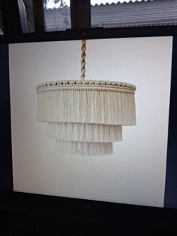 Boho Chandelier, Handmade Macrame Light, NEW
