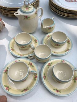 Homer Laughlin Eggshell Demitasse Set