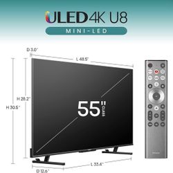 Hisense 55” ULED 4K UHD Google Smart Tv
