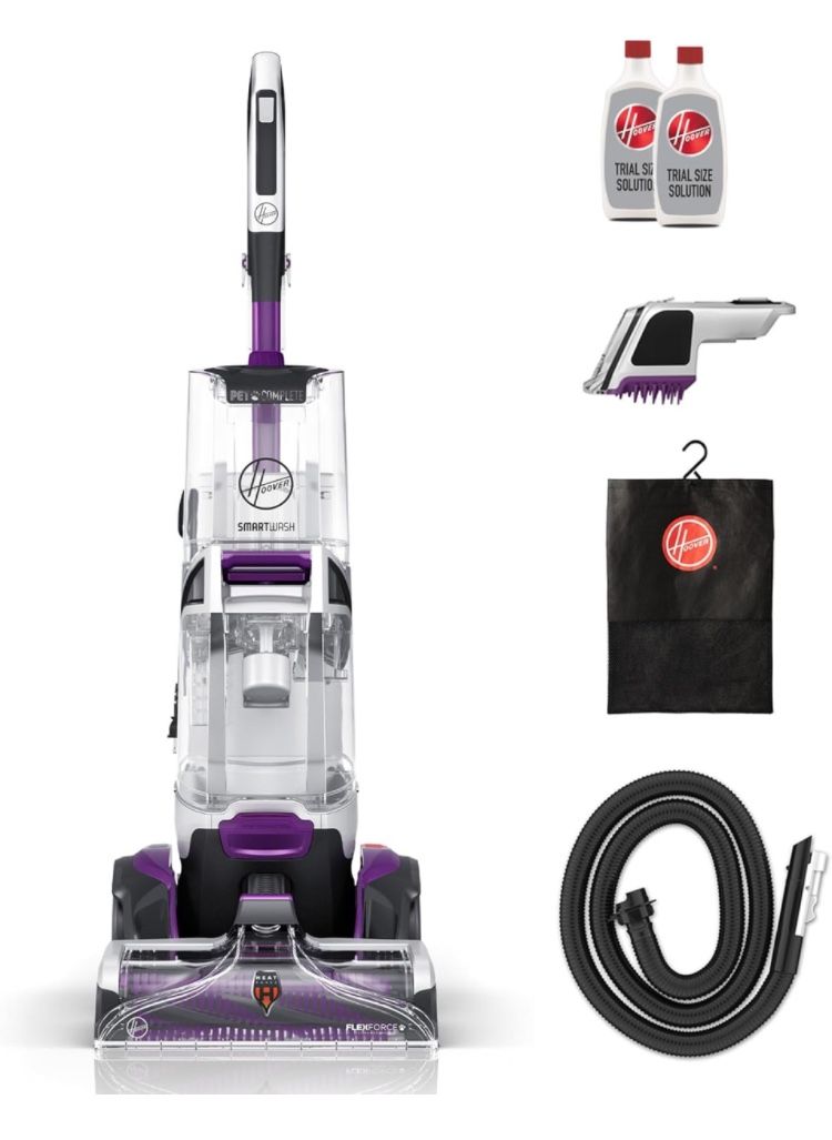 Hoover SmartWash Pet Automatic Carpet Cleaner Machine w/ Spot Chaser Wand, Deep Cleaning Shampooer, Carpet Deodorizer & Pet Stain Remover