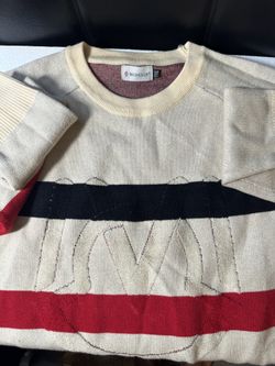 Moncler Sweater Cashmere Red white Black Pullover