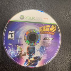 Destroy All Humans Path of the Furon (Microsoft Xbox 360, 2008) Disc Only
