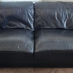 Black Leather Couch And Love Seat Set