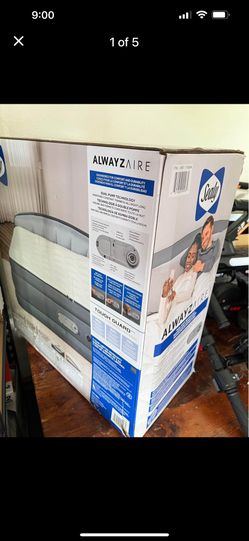 SEALY AlwayzAire Tough Guard Quilted Topper Air Mattress, Queen