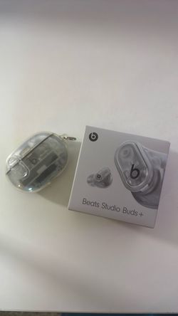 Beats Studio Buds+ Transparent – Practically Brand New + Clear Protective Case