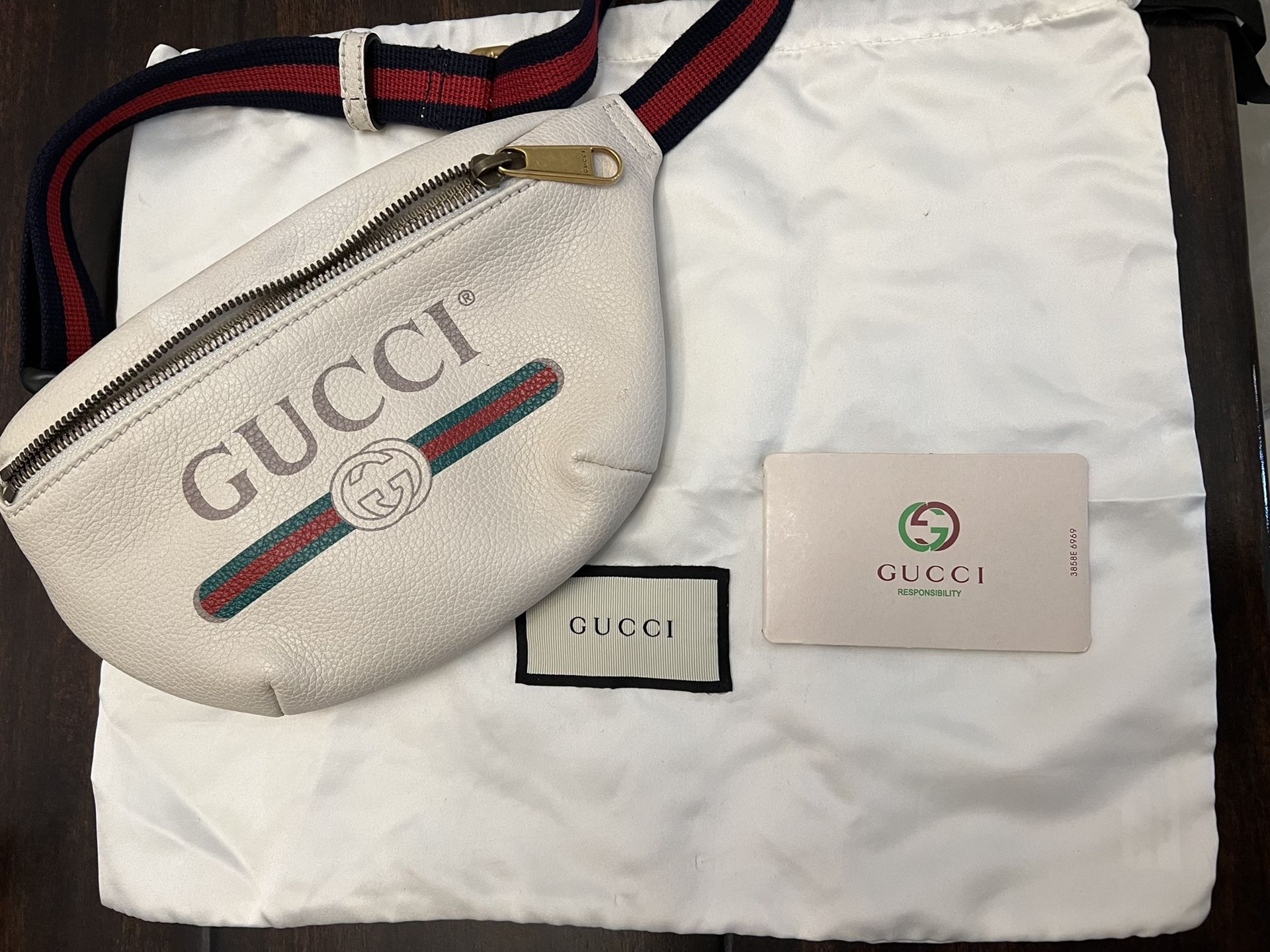 Gucci Fanny Pack W/ Card And Dust Bag