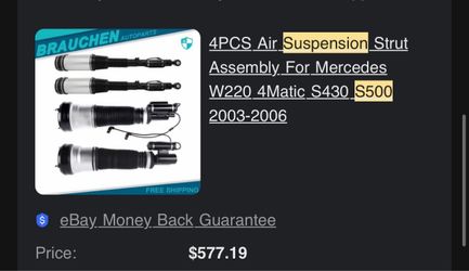 Air suspension for Mercedes Benz s500