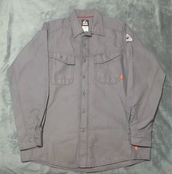 Bulwark FR Long Sleeve Work Shirt Gray