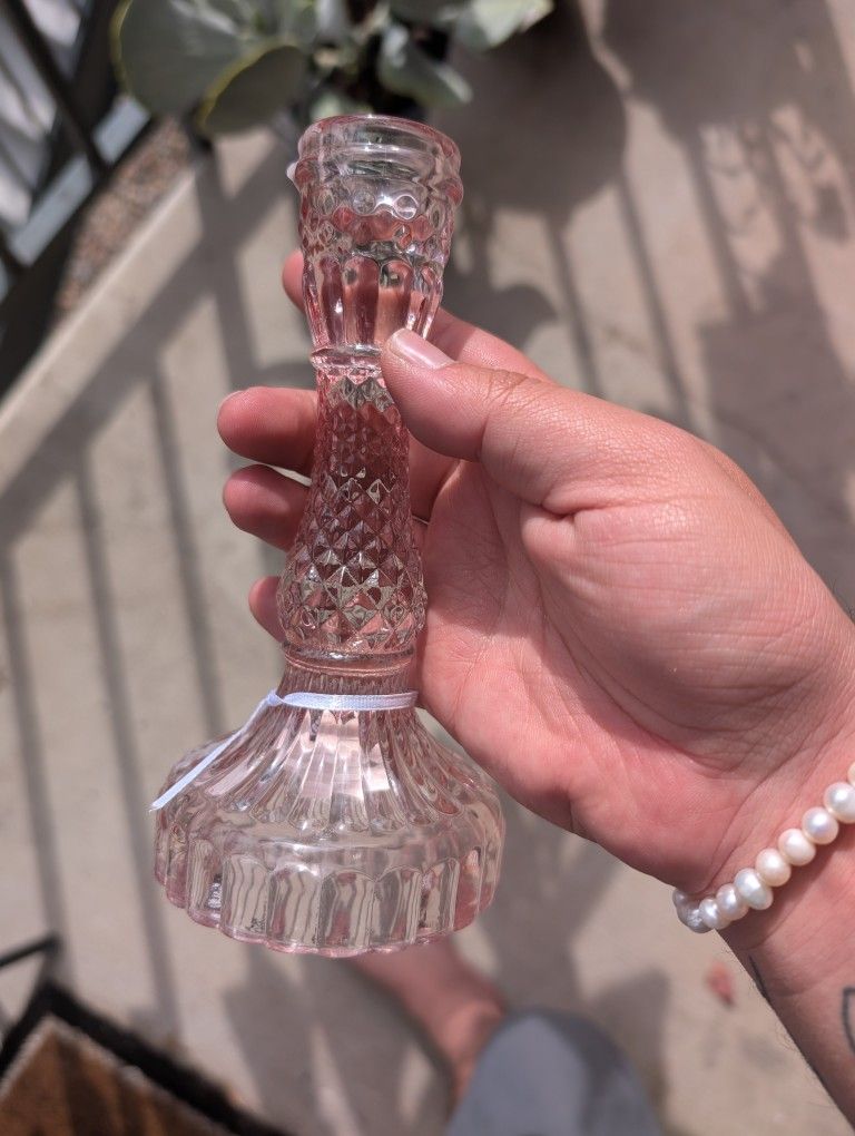 Glass Candle Holders.