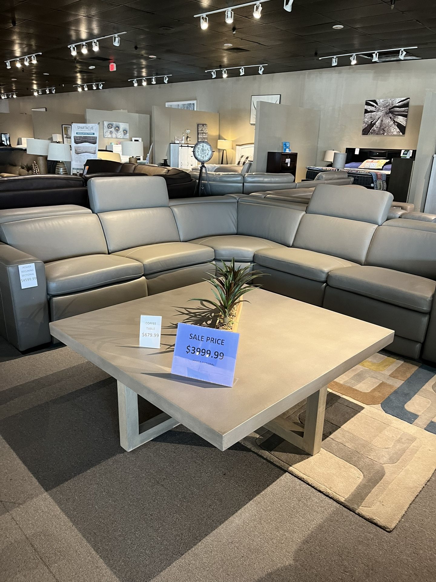 (Grey) Power Reclining Sectional
