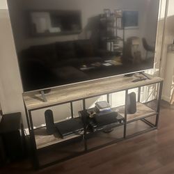 LG 75” 4K Smart TV + Ashley TV Stand + Samsung Receiver – Great Condition