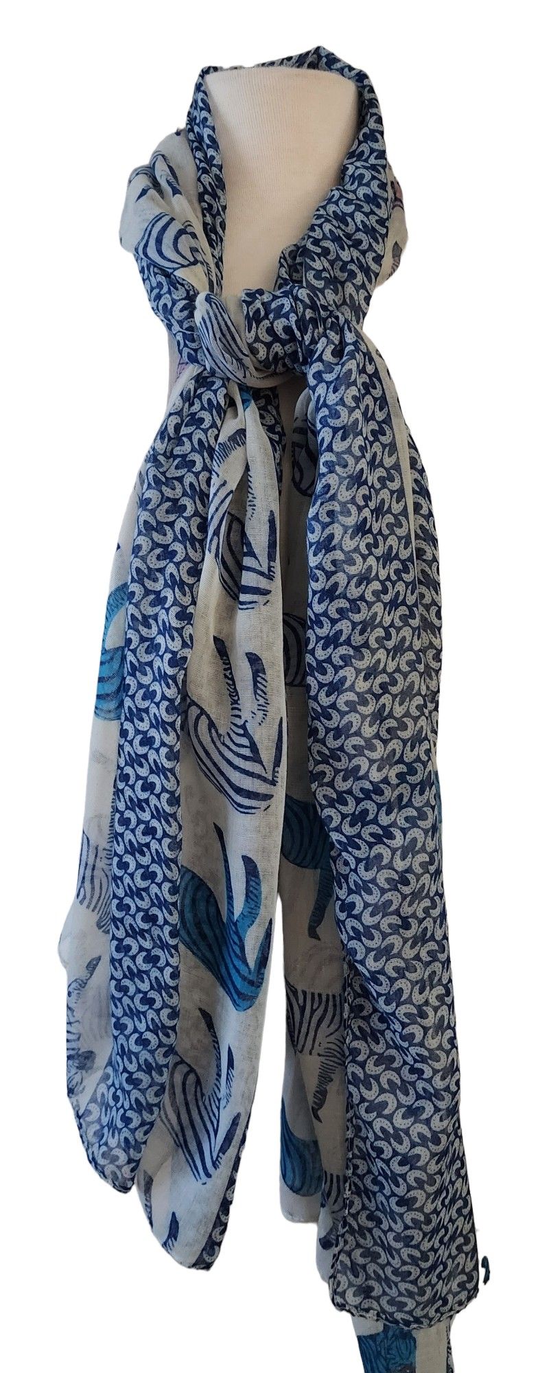 Zebra Print Ultra Fine Weave Cotton Scarf