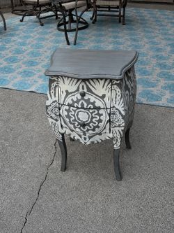 Vintage Hand-Painted Accent Cabinet / Nightstand