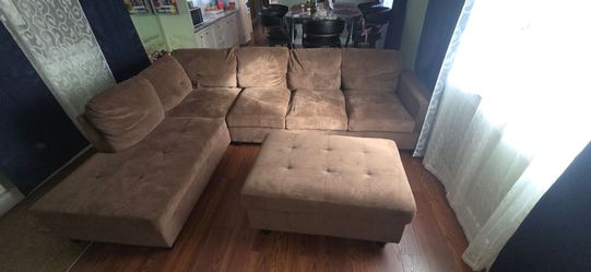 L shape sofa with Ottoman