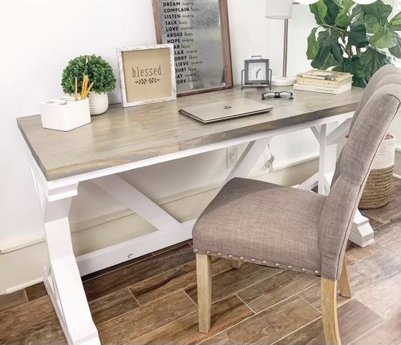 Rustic Desk with Drawers, Farmhouse Writing Desk, Wood Desk, Custom De –  Handcrafted Custom Furniture, LLC