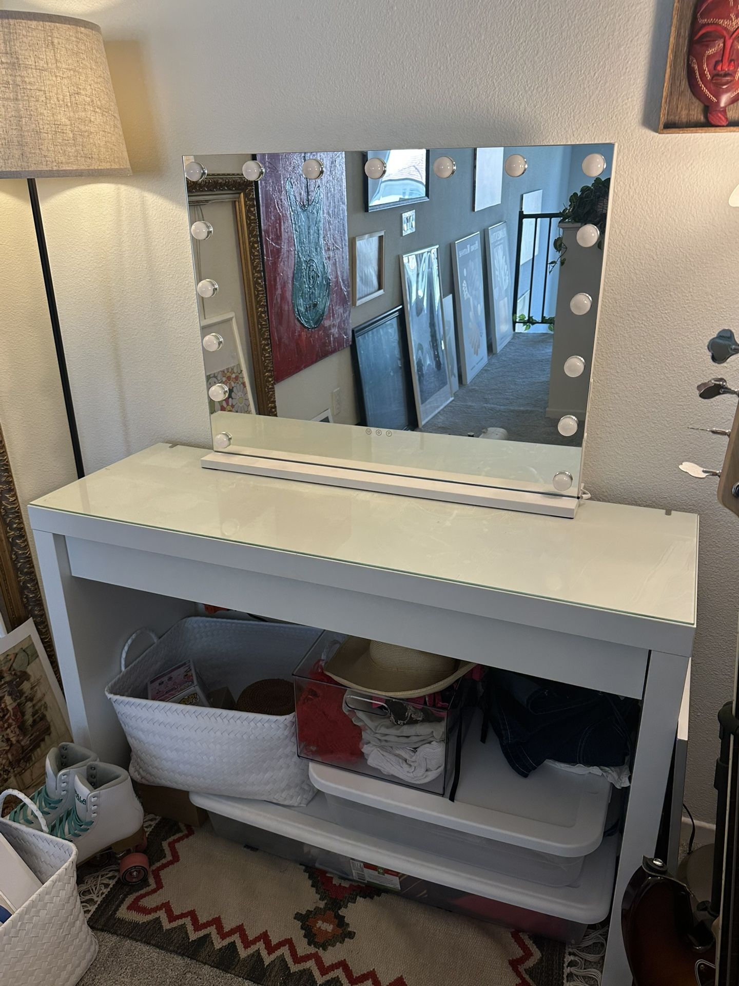 IKEA Malm Makeup Vanity Desk