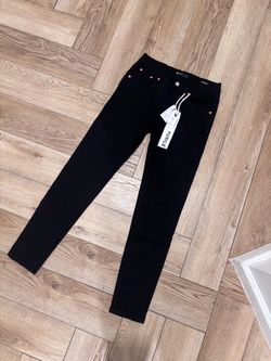 Purple jeans black skinny