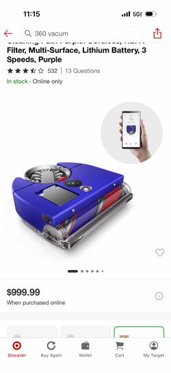 Dyson 360 VisNav Robot Vacuum 12"