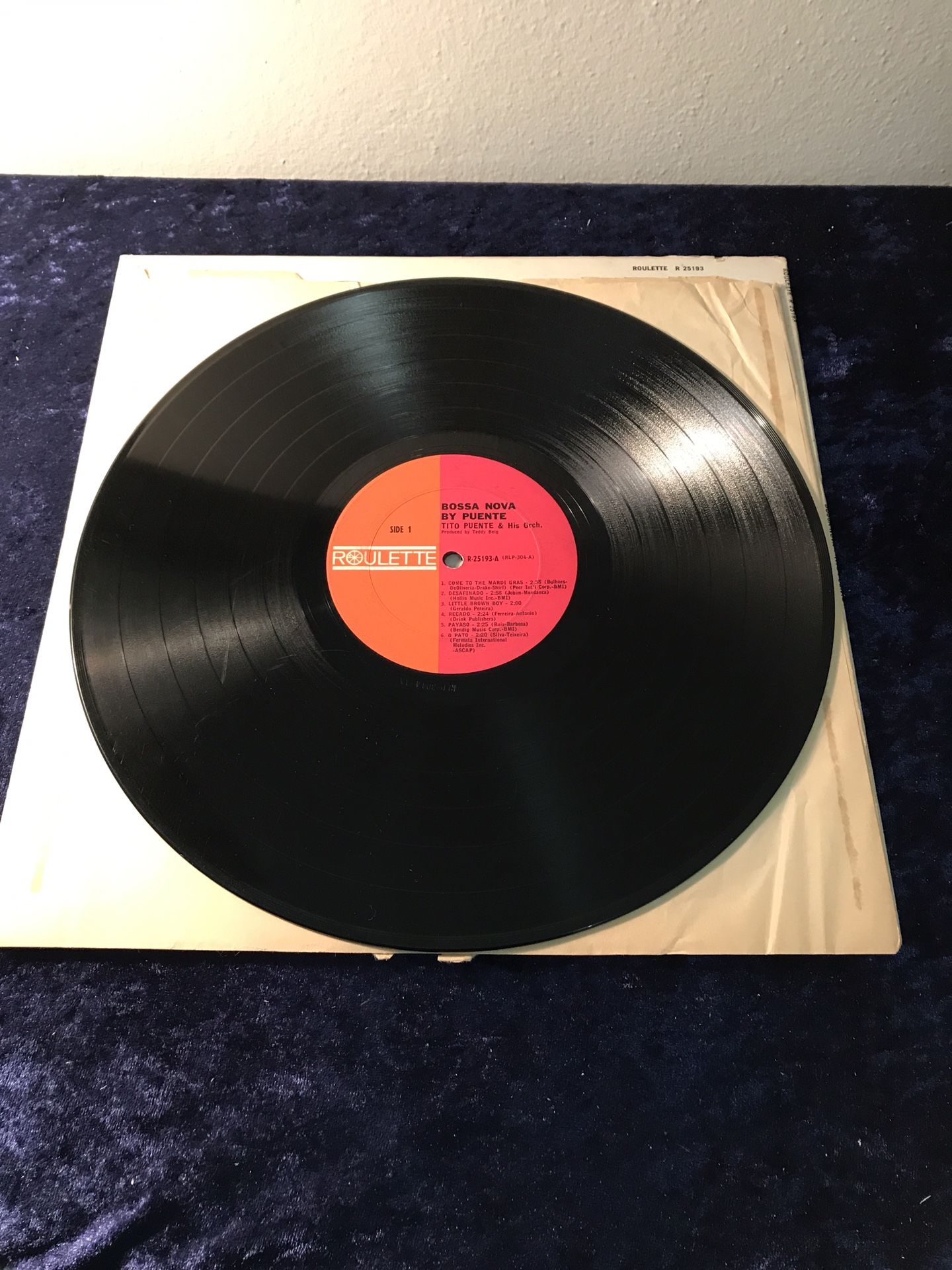 TITO PUENTE - Bossa Nova by Puente - LP 1962 Jazz Vinyl Mono