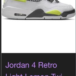 Jordan 4 Light Lemon Twist