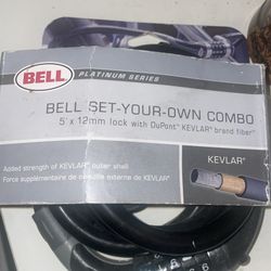 Bell Platinum  Set-Your-Own Combination Lock 5' x 12 mm Bicycle Lock W/ Kevlar Bike Lock 
