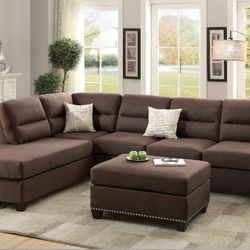 Sectional Sofa Set With Ottaman 