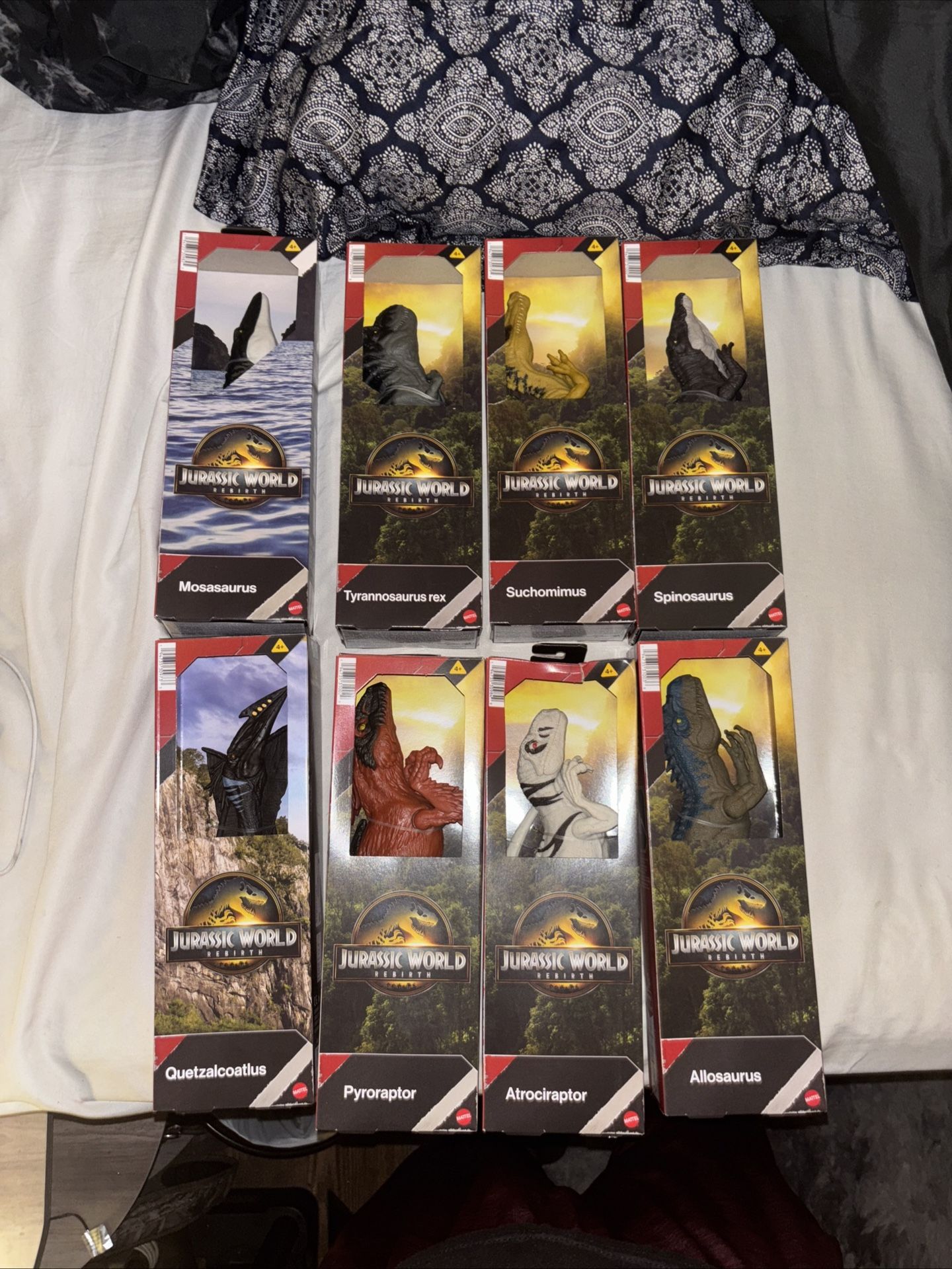 Jurassic World Rebirth Complete Set Of 8- 12” Dinosaurs 