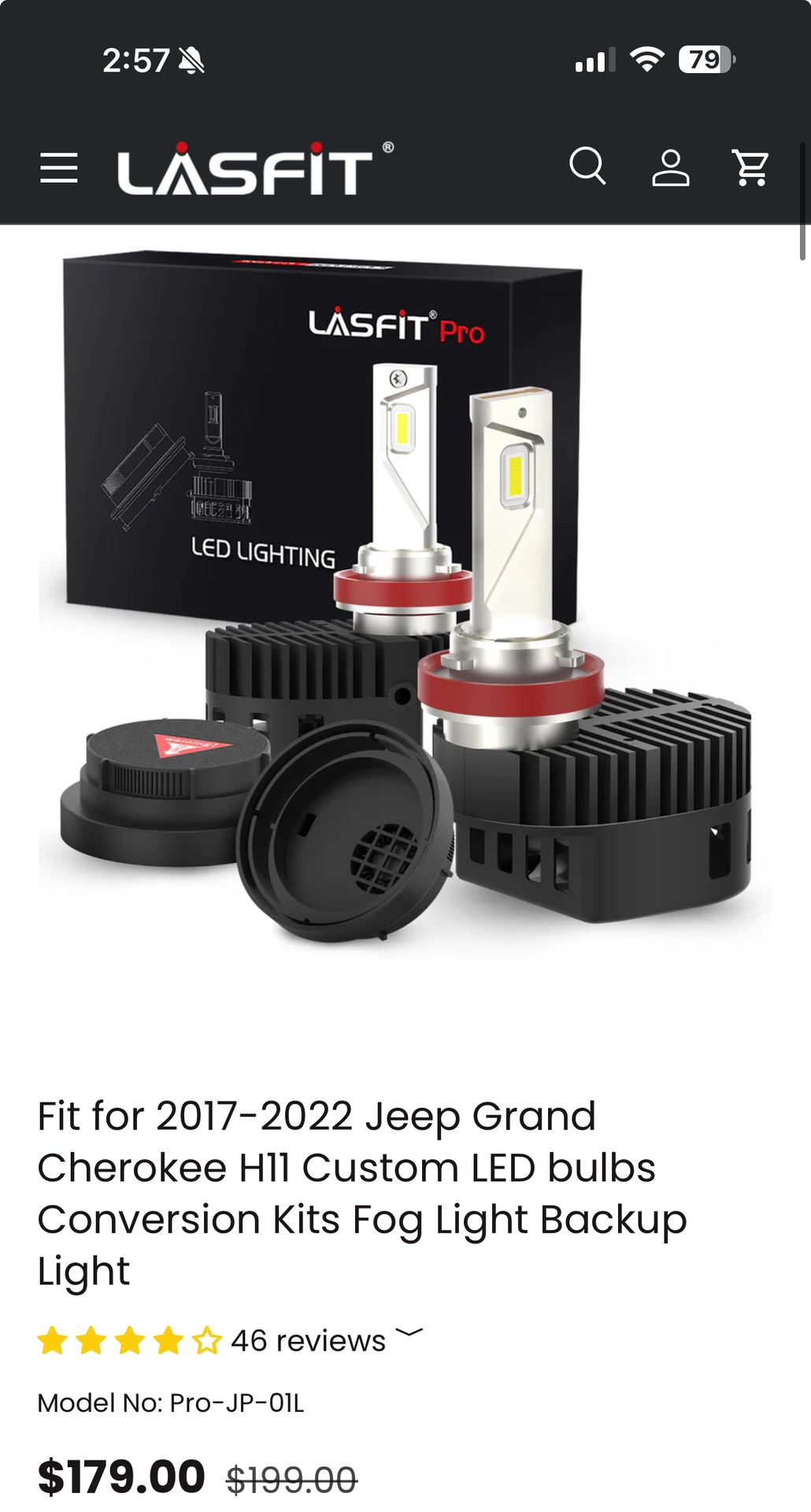Lasfit Pro 17-22’ Jeep Grand Cherokee H11 Low
