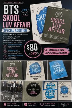 BTS Skool Luv Affair Special Addition Album – Rare OOP Collector’s Edition $80 OBO