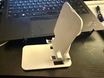 White Adjustable Phone Tablet Desk Stand