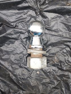 Chrome Trailer Hitch Ball with Nut and Washer