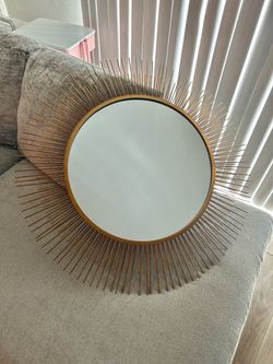 Gold sun mirror