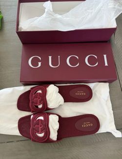 Gucci Burgundy Sandals