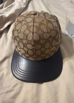 Coach Signature Logo Baseball Cap Beige adjustable