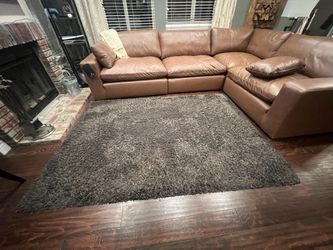 5x8 Brown Shag Area Rug – Elegant, Soft, Modern.