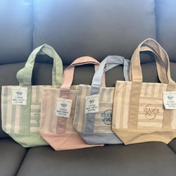 Trader Joe's Striped Mini Tote Bags