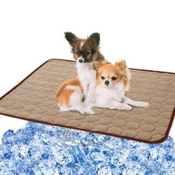 Cooling Mat Pad for Dogs Cats,Ice Silk Mat Cooling Blanket Cushion for Kennel/Sofa/Bed/Floor