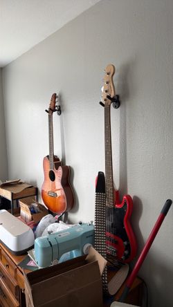 Electric Bass and Acoustic Guitar $300 for both