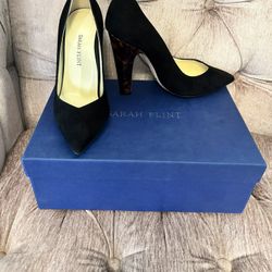 Sarah Flint Perfect Jay Pump 100 — Black Suede • Size US 8 / IT 38
