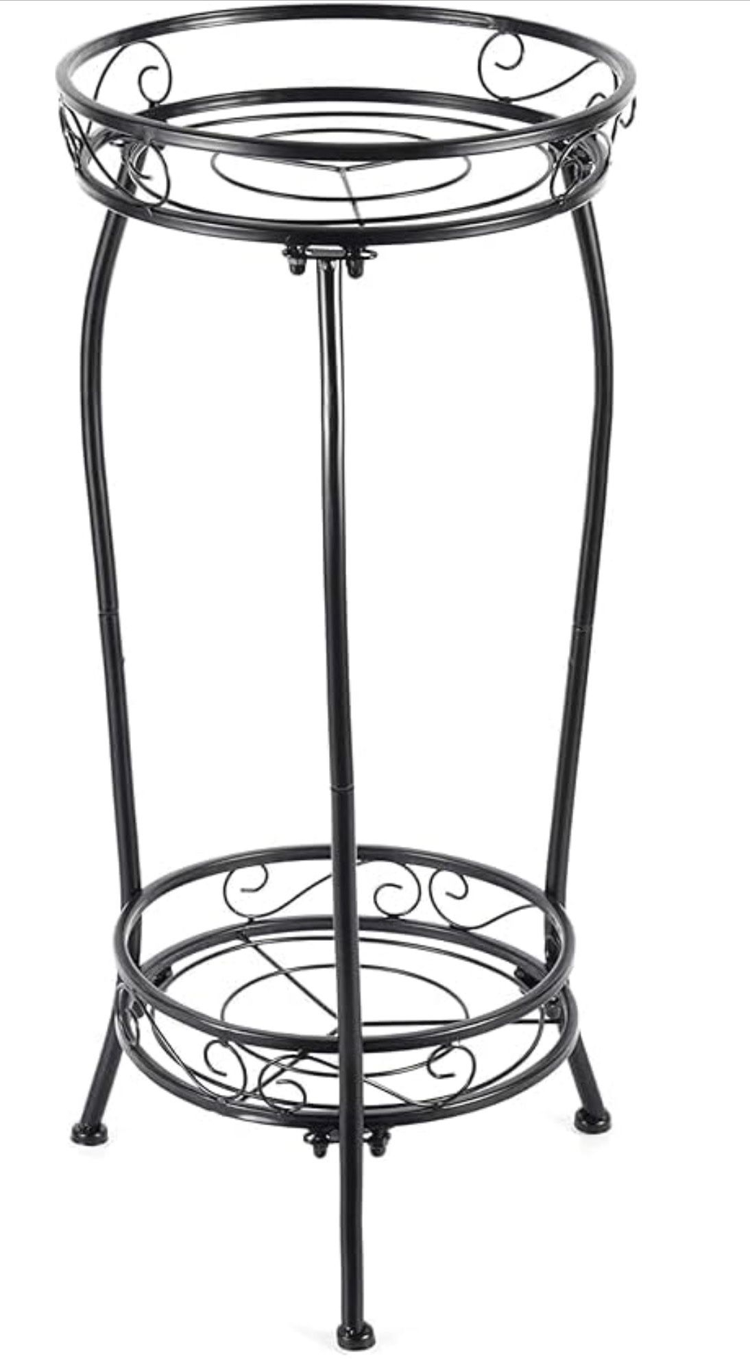 Brand New, Plant Stand Indoor Outdoor,Tall Black Metal Rustproof Stable Plant Stands,2 Tier 27.1 inch