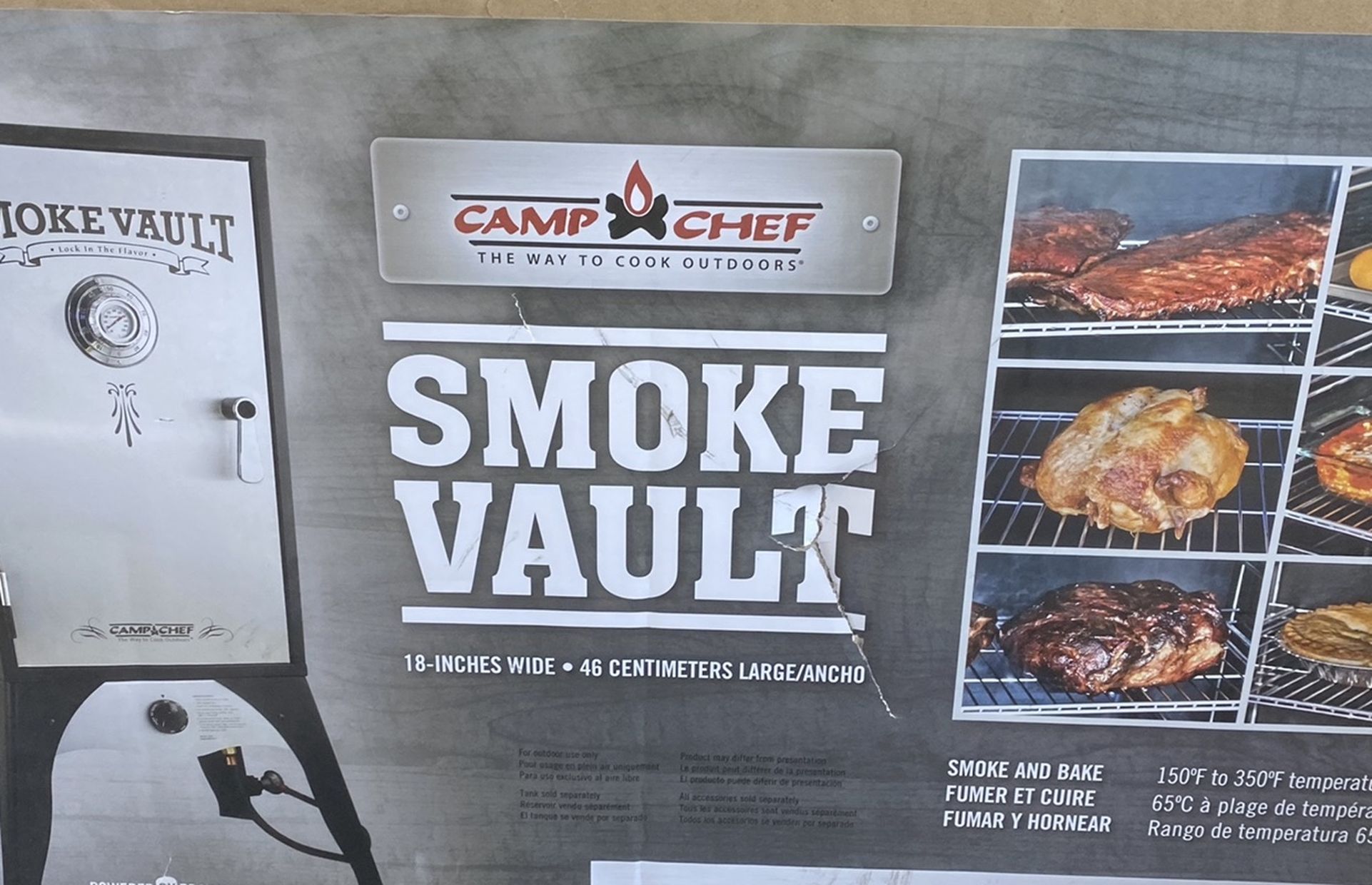 New, Camp Chef 18” smoke vault (retail $300)