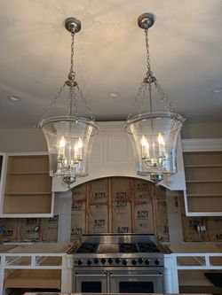 Visual Comfort pendant, light lantern style