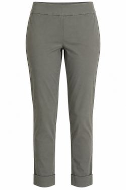 TRIBAL Women’s Size 10 Olive Gray Stretch Pull On Slim Ankle Pants Cuffed Hem