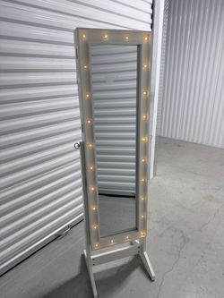 Full-Length Standing Mirror with LED Lights
