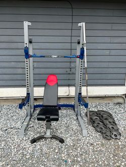 Gym Power Rack Weights Barbell