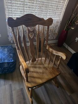 Solid wood rocking chair