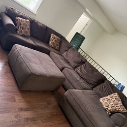 Brown Sectional Couch $500