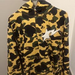 Bape Camo Zipup Hoodie-XL